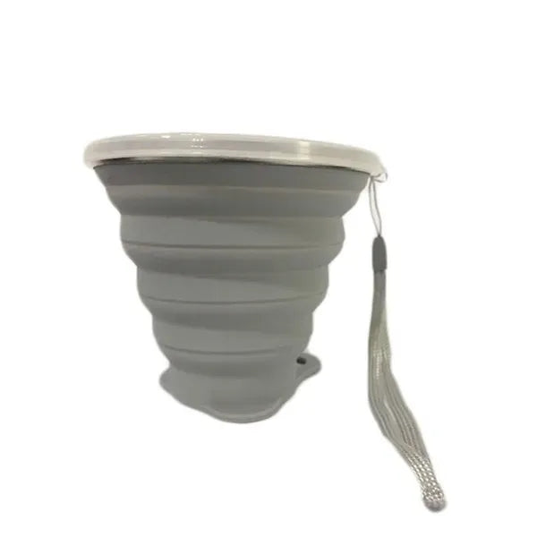 9 oz Silicone Collapsible Travel Cup With Lid