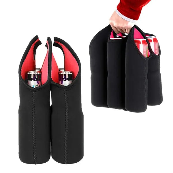 Neoprene Wine Carrier Tote Bag with 6 pockets