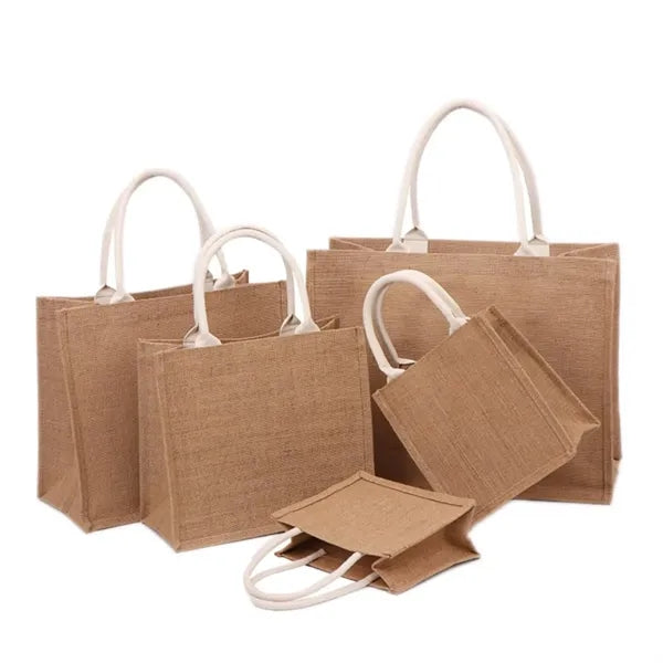 Jute Tote Beach Bag