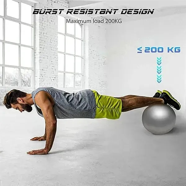 Anti-Burst Yoga Ball: Stability & Fitness Trainer