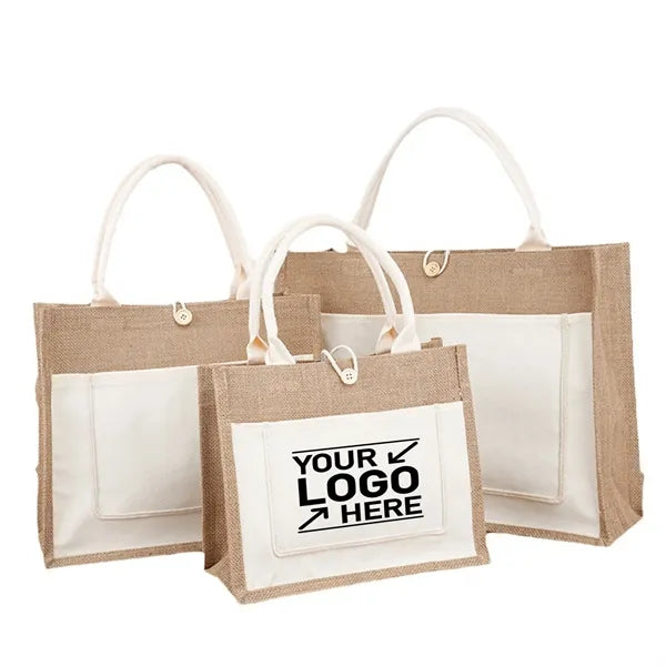 Vintage Yellow Hemp Tote Bag