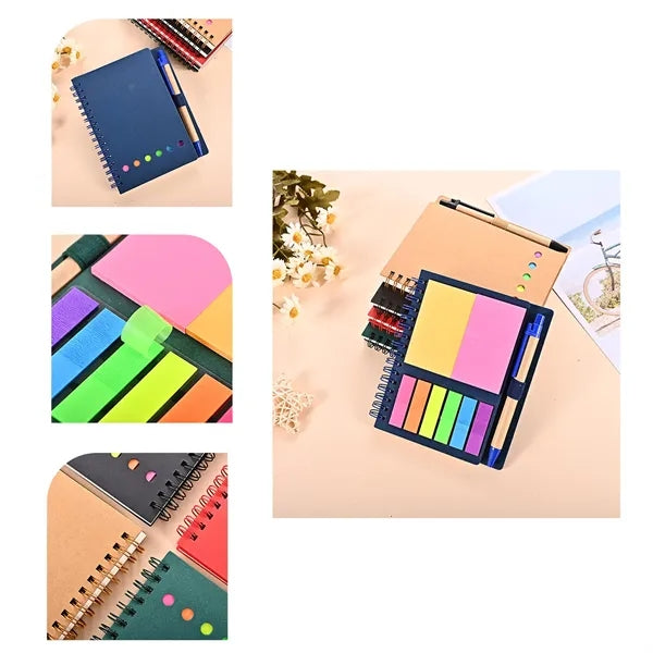 Notebook With Pen And Sticky Notes