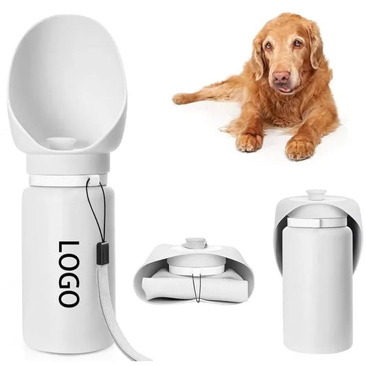 Silicone Dog Water Bottle 18.6 Oz Foldable Cup Travel Bowl