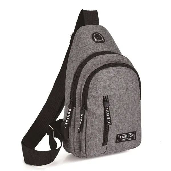 USB Charging Sling Bag Crossbody One Shoulder Backpack