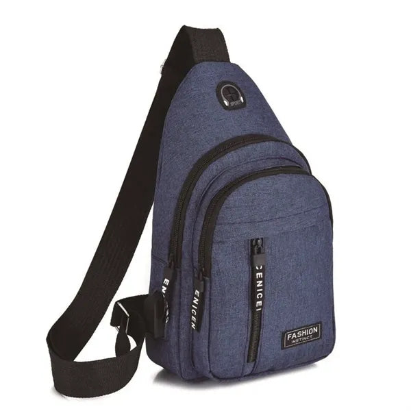 USB Charging Sling Bag Crossbody One Shoulder Backpack