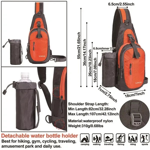 Premium USB Charging Sling Bag Crossbody One Shoulder