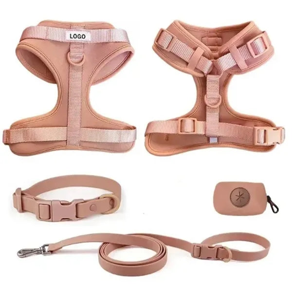 Pet Training Leash & Poop Bag Dispenser Set
