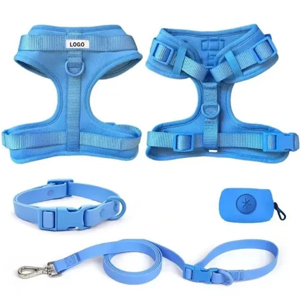 Pet Training Leash & Poop Bag Dispenser Set