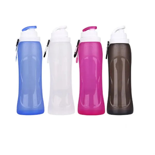 17 Oz Collapsible Water Bottle With Clip For Backpack
