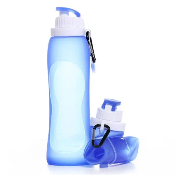 17 Oz Collapsible Water Bottle With Clip For Backpack