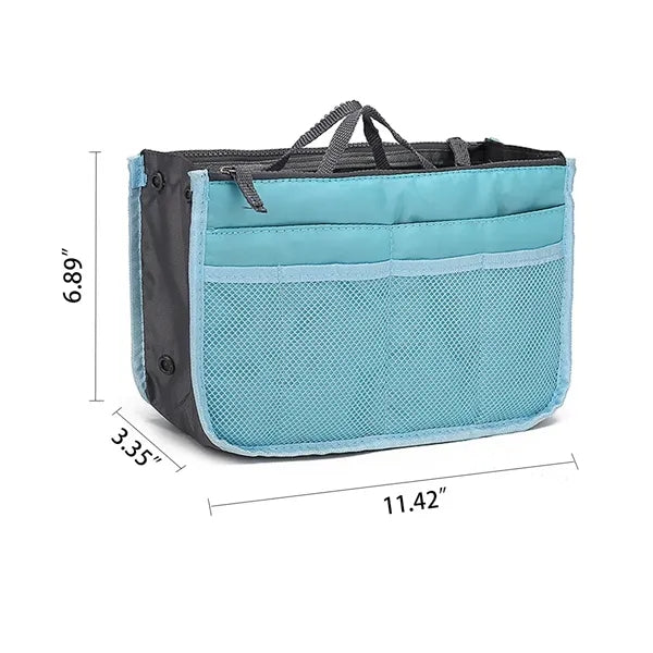 13 Pockets Insert for Handbags Travel Organizer Nylon Bag