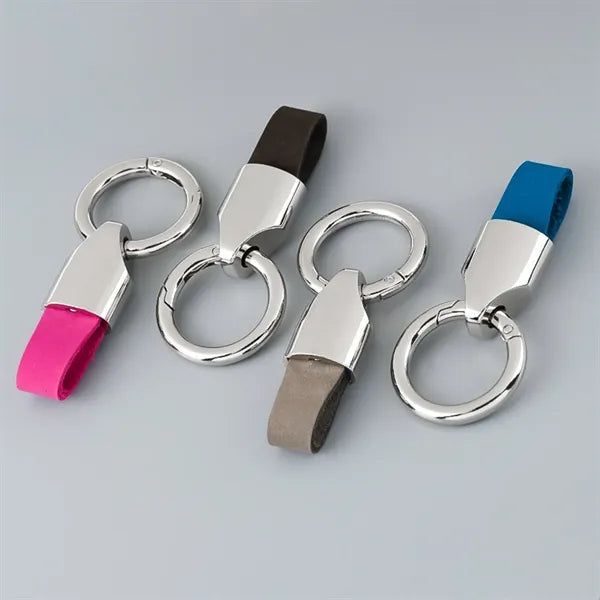 Cowhide Car Keychain