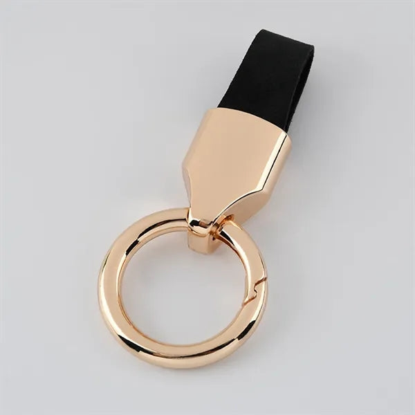 Cowhide Car Keychain