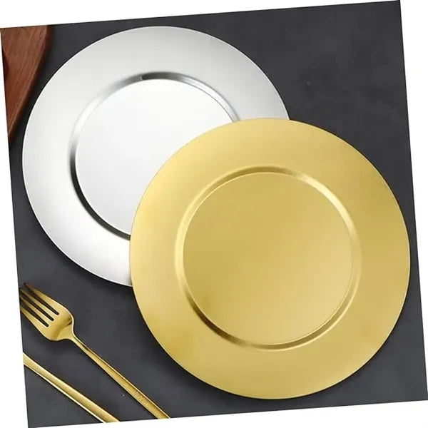 10'' Stainless Steel Engraved Anniversary Silver Platter