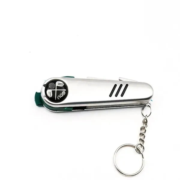 Foldable 6 In 1 Mutifunction Golf Tool W/Key Ring