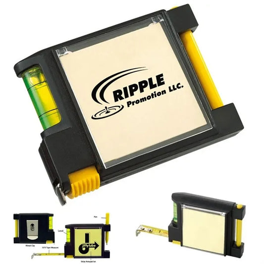 Steel Tape Measure with Spirit Level Note Memo Pad And Pen