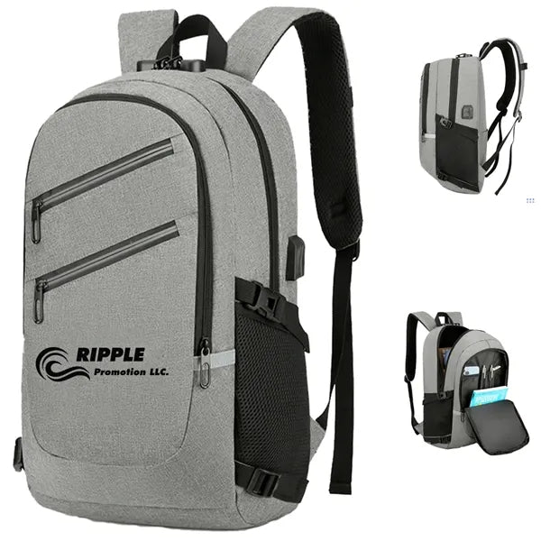 Daily Commute Computer Combination Lock Travel Backpack