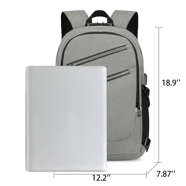Daily Commute Computer Combination Lock Travel Backpack