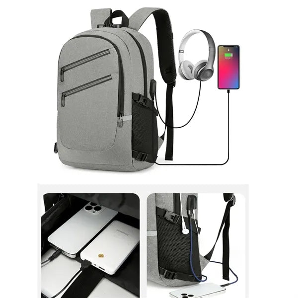 Daily Commute Computer Combination Lock Travel Backpack