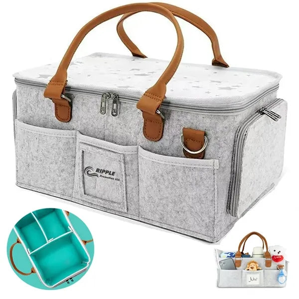 Multiple Compartments Waterproof Baby Diaper Caddy Organizer