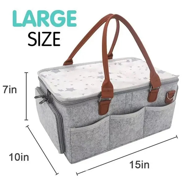 Multiple Compartments Waterproof Baby Diaper Caddy Organizer