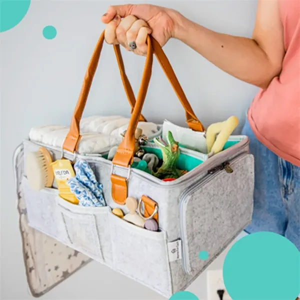 Multiple Compartments Waterproof Baby Diaper Caddy Organizer