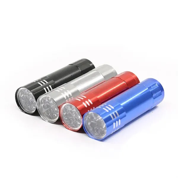 Aluminum 9 LED Flashlight W/Strap