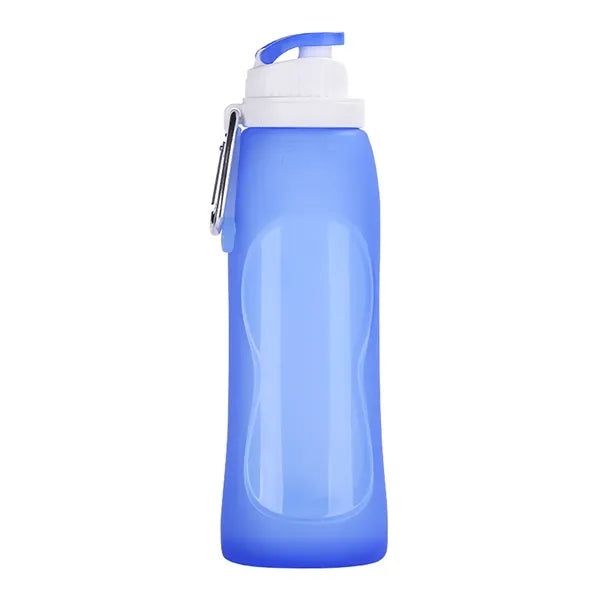 17 Oz Collapsible Silicone Sports Water Bottle