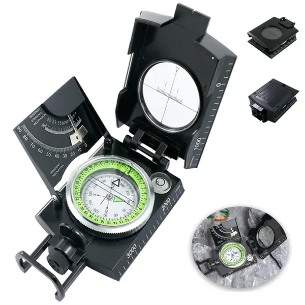 Luminous Multifunctional Geological Compass With Measuring