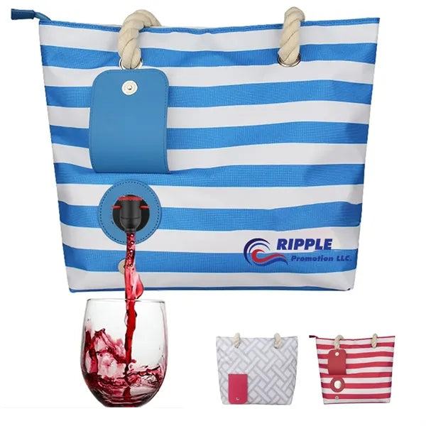 Hidden Dispenser Insulated Cooler Wine Portable Tote Bag