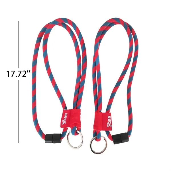 Woven Elastic Lanyard w/ Safety Breakaway