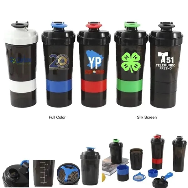 17 oz Pre Workout Protein Shaker with Powder Storage
