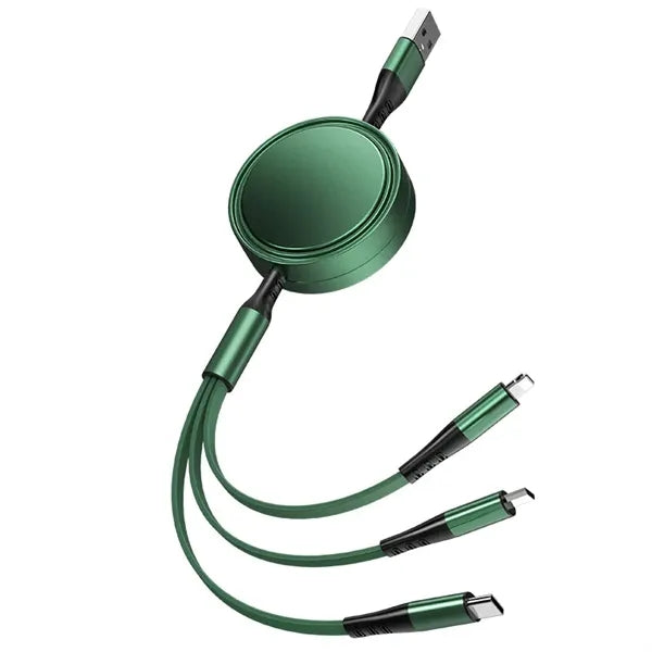 Retractable 3 in 1 USB Cable with Logo Custom
