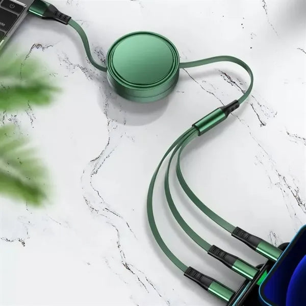 Retractable 3 in 1 USB Cable with Logo Custom
