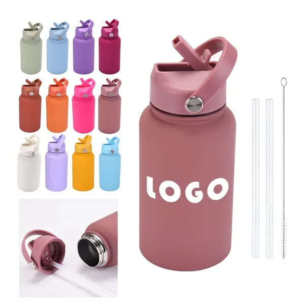22oz Handle Stainless Steel Straw Thermos Cup