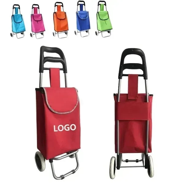 Foldable Shopping Grocery Cart - Convenient Portable Carrier