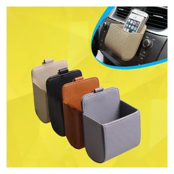 Air Vent Organizer Phone Holder Car Storage Pouch Bag Box
