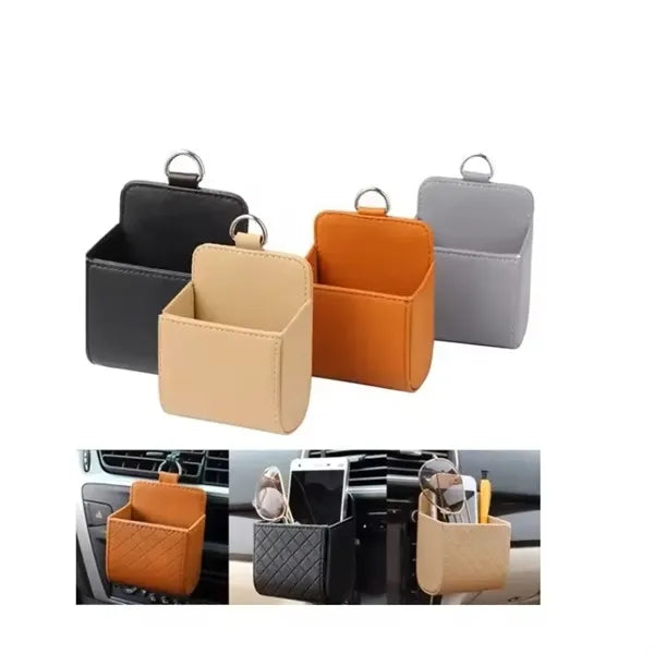 Air Vent Organizer Phone Holder Car Storage Pouch Bag Box