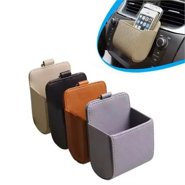 Air Vent Organizer Phone Holder Car Storage Pouch Bag Box