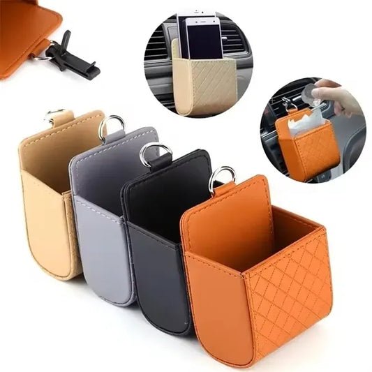 Air Vent Organizer Phone Holder Car Storage Pouch Bag Box