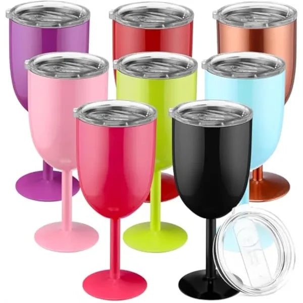 10 OZ Stainless Steel Wineglasses
