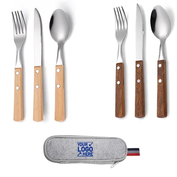 Stainless Steel Travel Utensils with Case