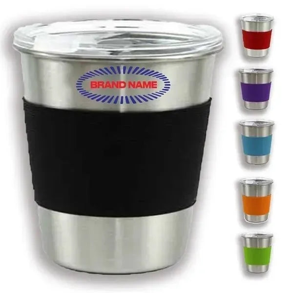 12oz Stainless Steel Cup Heat-Insulated Spill-Proof Le