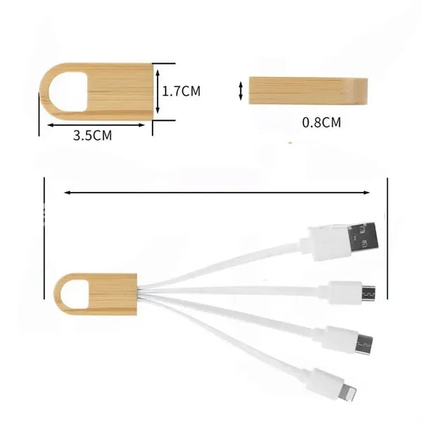 Bamboo Accent Duo Charging Cable