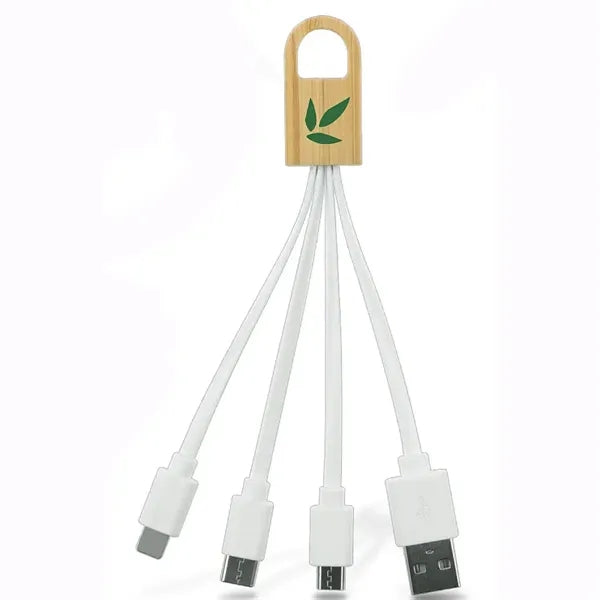 Bamboo Accent Duo Charging Cable