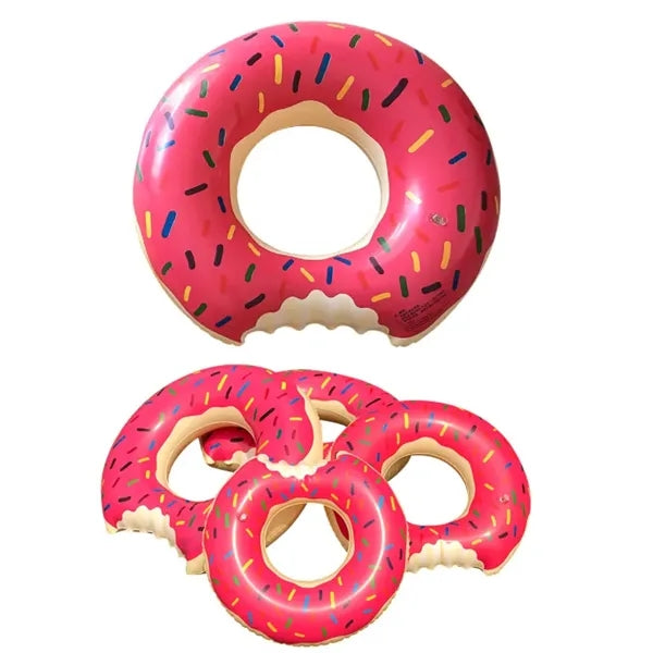 Inflatable Donuts Print Swim Ring