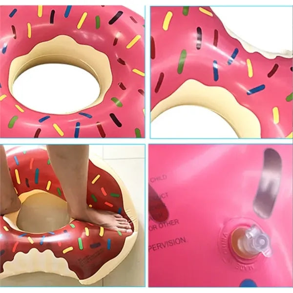 Inflatable Donuts Print Swim Ring