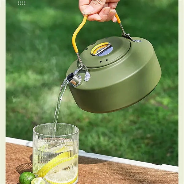 Outdoor Hiking Cooking Pot Campfire Teapot Camping Kettle