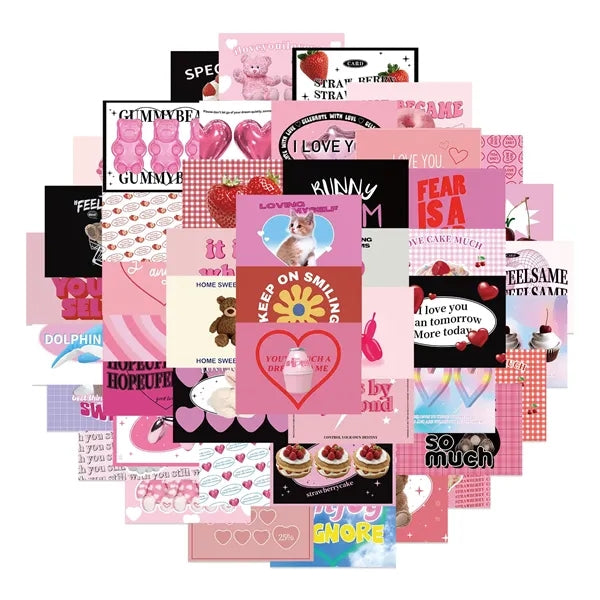 50Pcs Beautiful Cute Laptop Sticker
