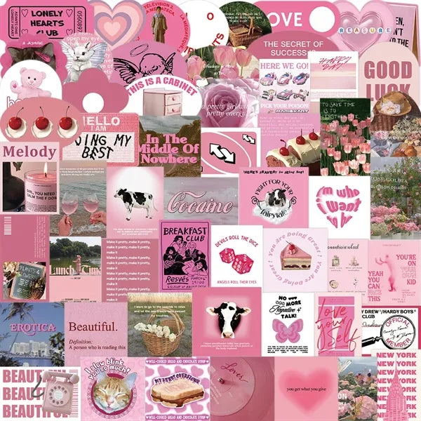 50Pcs Beautiful Cute Laptop Sticker